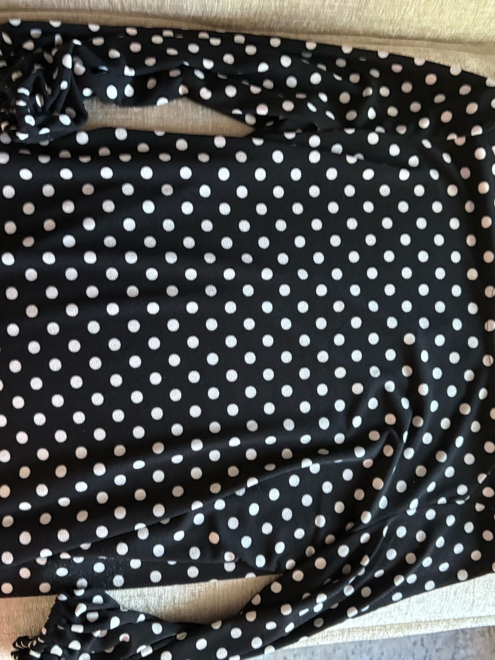 Black and White Polka Dot Top